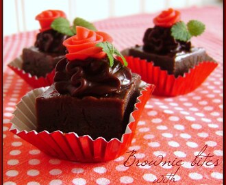 Dark chocolate brownie bites