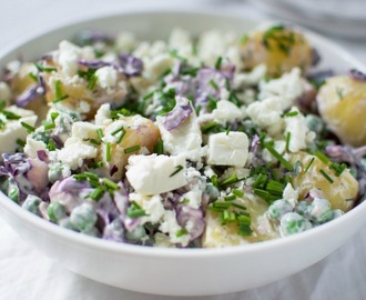 Spring potato & red cabbage salad