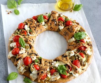 Whole Wheat Mediterranean Pizza Star Ring