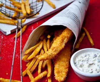 Hemmagjorda fish 'n' chips