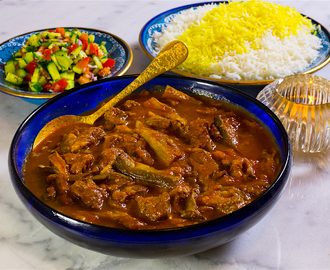 Khoresht bademjan- Persisk gryta med aubergine