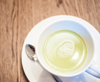 Green matcha latte