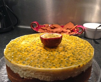 Alpnearings citron cheesecake med passionsfrukt spegel