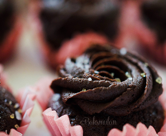 Salta chokladcupcakes/salted chocolate cupcakes