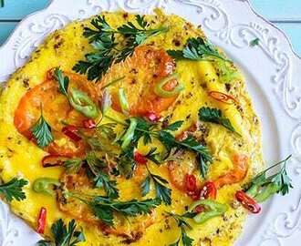 Omelett med fetaost och tomat – snabbt och smarrigt recept