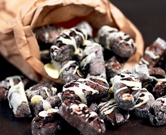 Chokladbiscotti med mandel och vit choklad