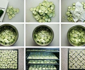 Baked Cucumber Chips with Salt 