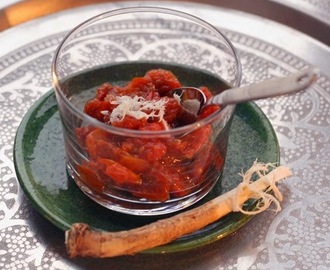 Rostad tomatketchup med pepparrot