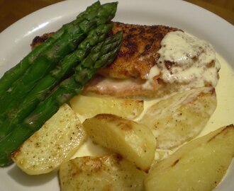 Kycklingschnitzel med parmesansås