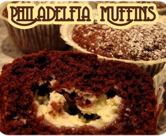 Chokladmuffins med philadelfiaost