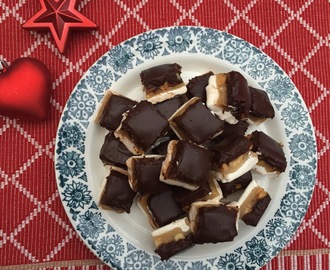 Nougat med kola, jordnötter och choklad