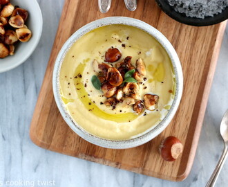 Parsnip Apple Soup with Toasted Hazelnuts