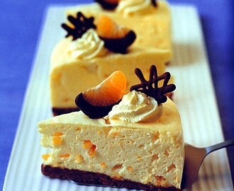 Mandarin- och chokladcheesecake