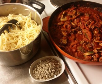 Spaghetti och tofusås
