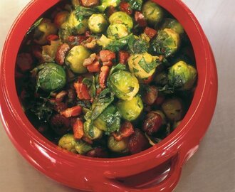 Brussels Sprouts With Chestnuts, Pancetta and Parsley