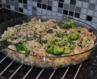 Pasta med broccoli och blomkål