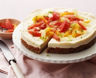 cheesecake med kvarg och citrussallad - 295 kcal