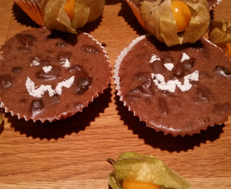 Halloween kladdkemuffins!