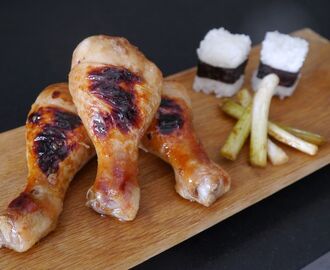Kyckling(klubba) i honungsås - はちみつ醤油チキン