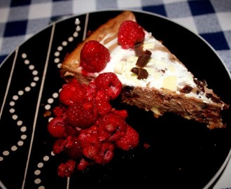 Nougat cheesecake med mörk choklad