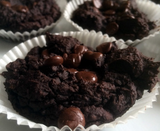 Veganska chocolate chip muffins på svarta bönor