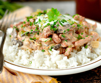 Fläsk stroganoff