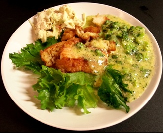 Ost & Broccolisås, Panerad Kyckling - Recept