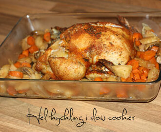 Hel kyckling i slow cooker