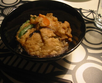 Tendon (Tempura och ris med sås i skål)