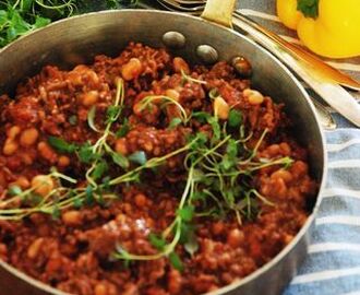 Chili con carne med mörk choklad