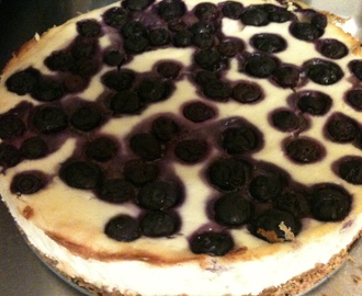 Amerikansk cheesecake med blåbär
