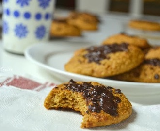 Mjuka sweet & salty chocolate chip pumpkin cookies