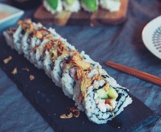 Crunchy California roll // Sushi night