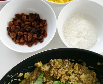 Kokos- och curryfärs
