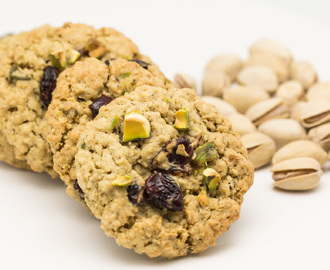 Pistachio Lime Cranberry Oatmeal Cookies