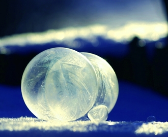 Fota coola bubblor när det är minusgrader