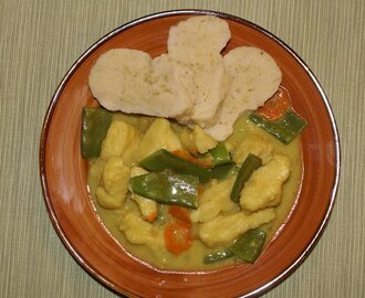 Fisk i curry med potatisknödel