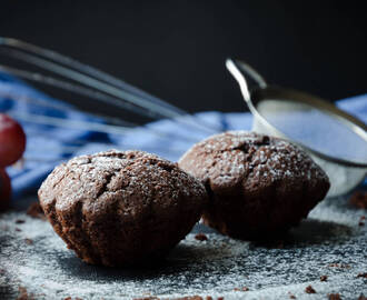 Saftiga chokladmuffins