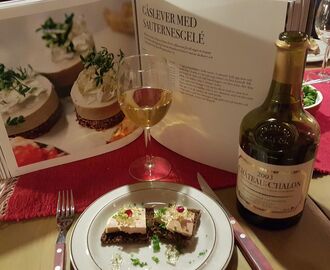Smörgås med Fois Gras och gelé på Jura-vin