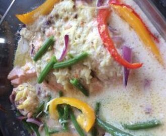 Enkel supergod fisk i ugn med thaismaker – glutenfri, mejerifri, äggfri