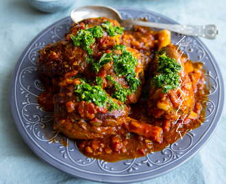 Lammlägg i tomatsås med gremolata