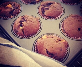 Choklad muffins med vitchoklad
