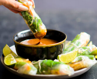 Vietnamesiska vårrullar med kimchi - Vegourmet