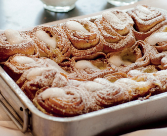 Kanelbullar i långpanna