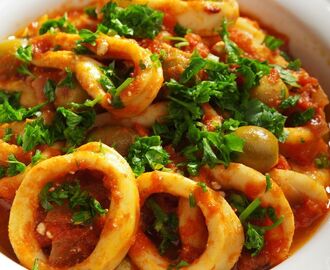 Recipe for Greek Style Spicy Calamari | Greek recipes, Seafood recipes, Calamari recipes