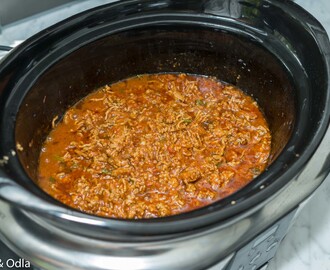 Mustig köttfärssås i Crock-Pot