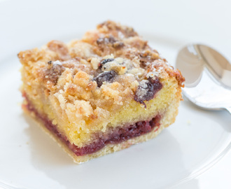 Cherry Marzipan Streusel Squares