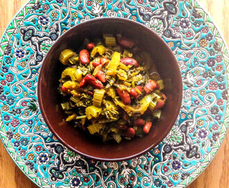 Khoreshte Karafs Persian Celery Stew(Vegetarian Version)