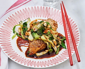 Chicken teriyaki med pak choi