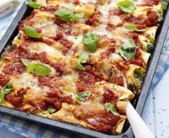 Cannelloni med ricotta och spenat